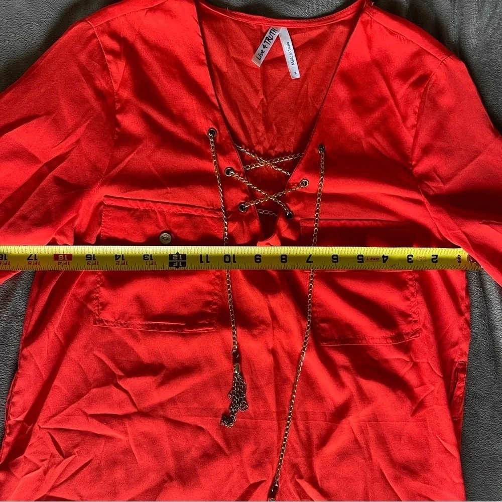Live 4 Truth Scarlet Red Blouse